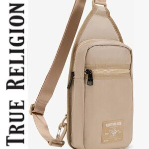 True Religion Yeta Sling Bag- Beige